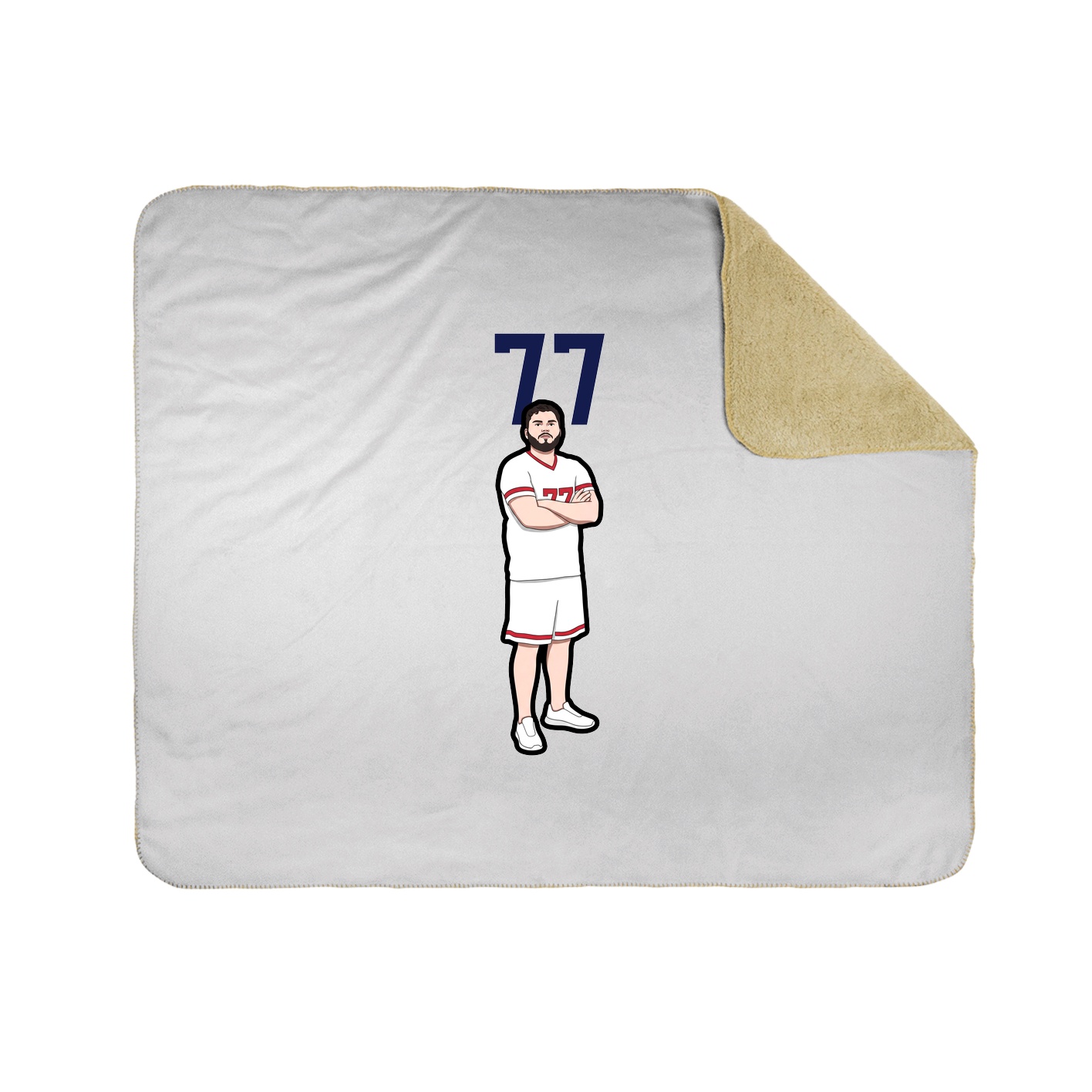 Throw Blanket — Number Top in White