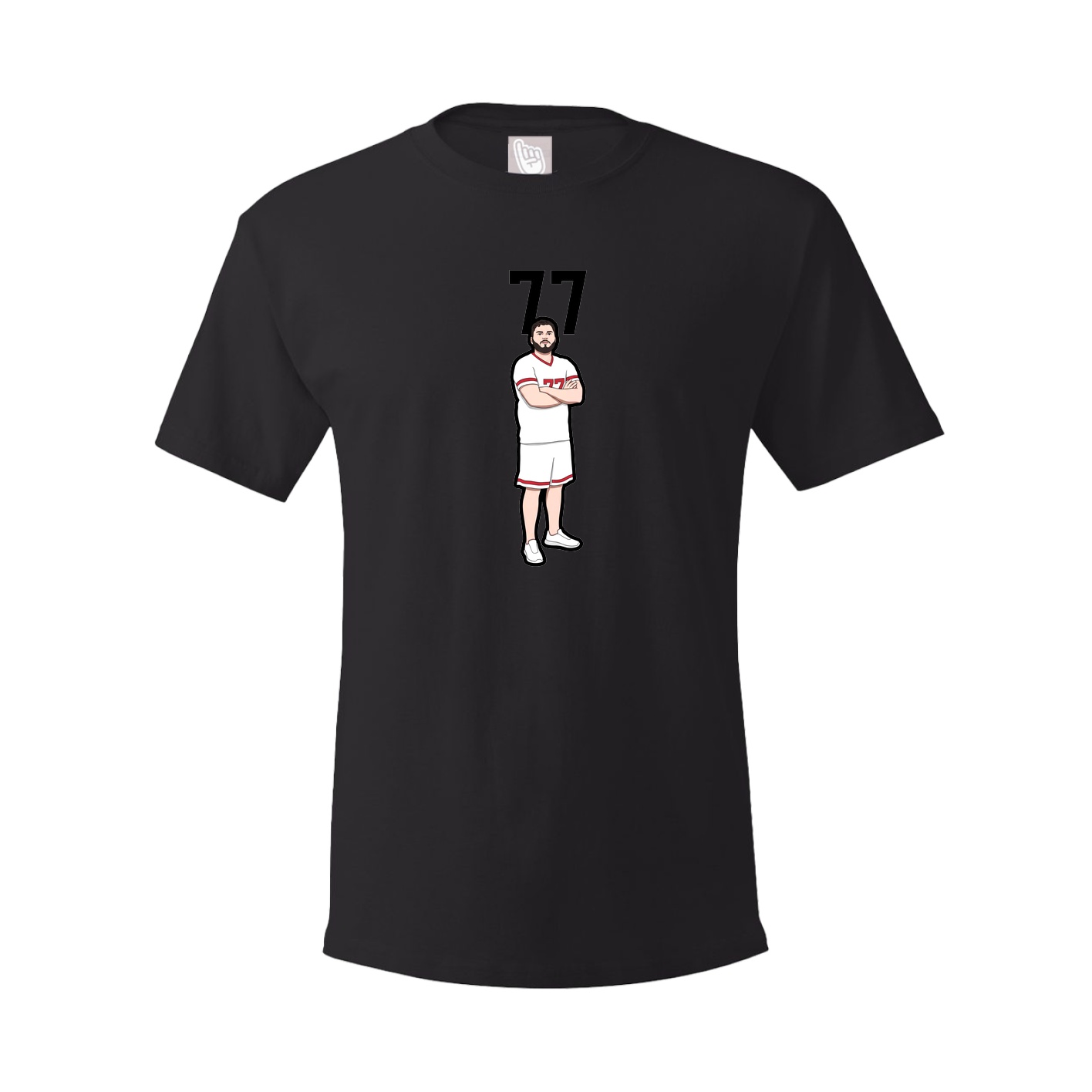 Youth Tee — Number Top in Black