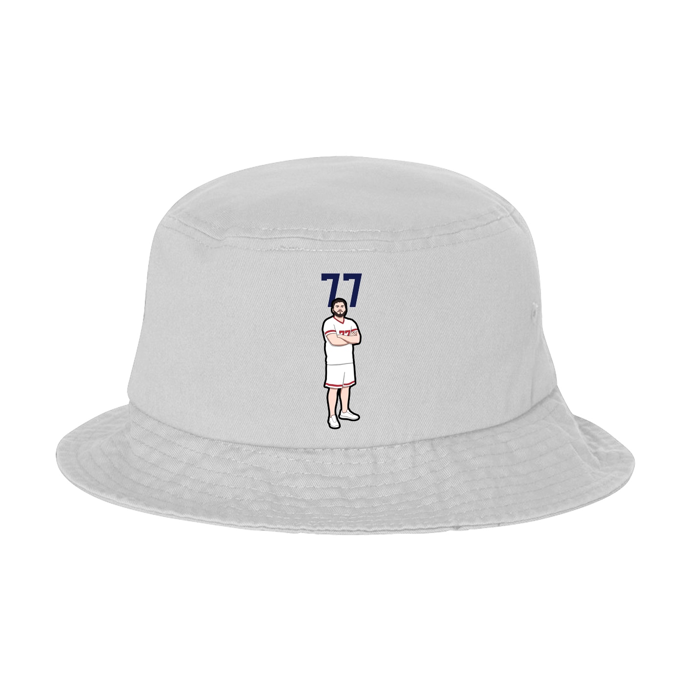 Bucket Cap — Number Top in White