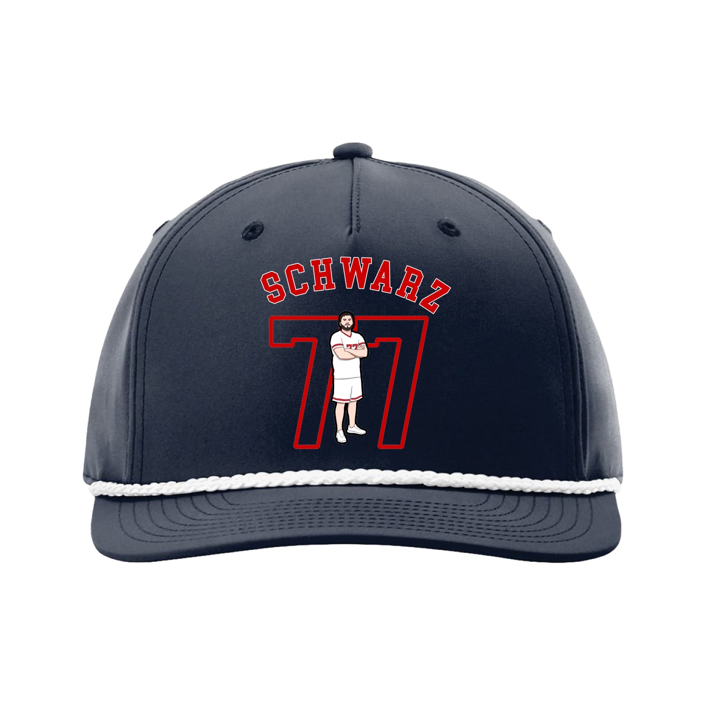 Five-Panel Classic Rope Cap — Shirsey Arch in Navy