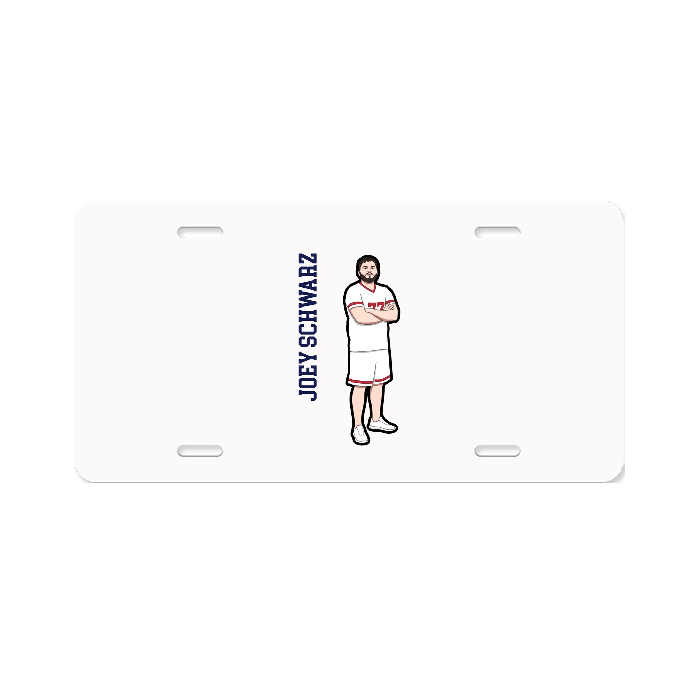License Plate — Name Vertical in Classic