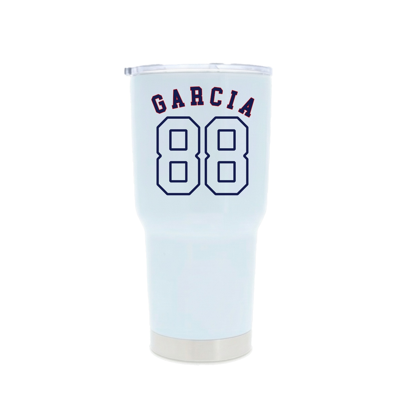 30oz Stainless Steel Tumbler — Shirsey Arch in White