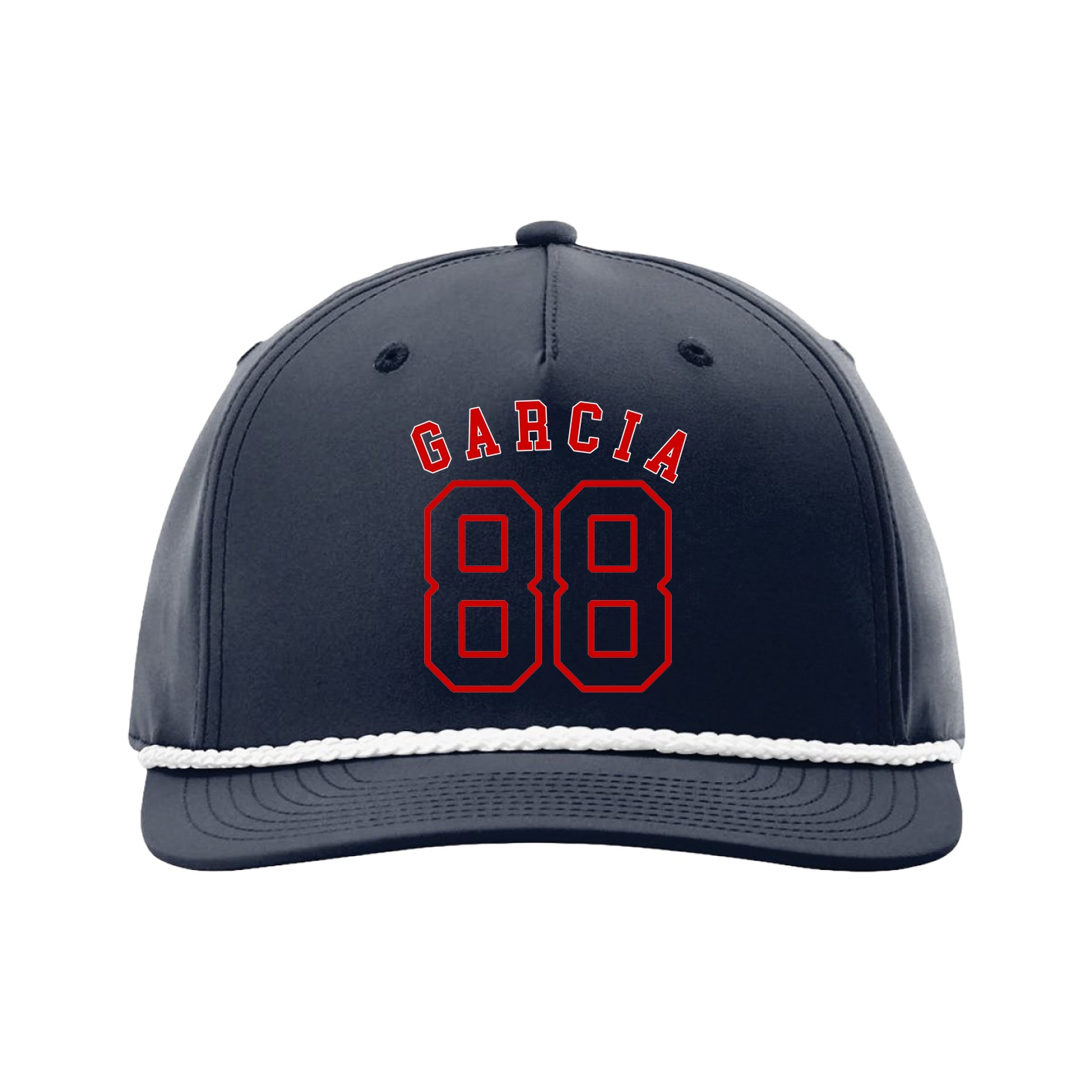 Five-Panel Classic Rope Cap — Shirsey Arch in Navy