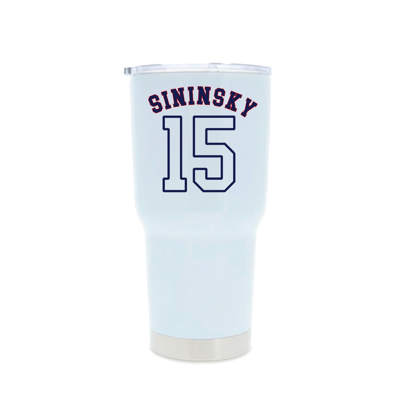 30oz Stainless Steel Tumbler — Shirsey Arch in White