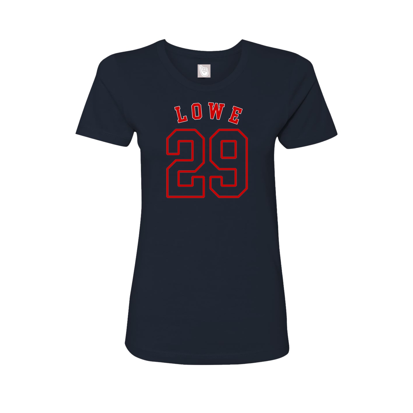 Fitted Women's Tee — Shirsey Arch in Navy