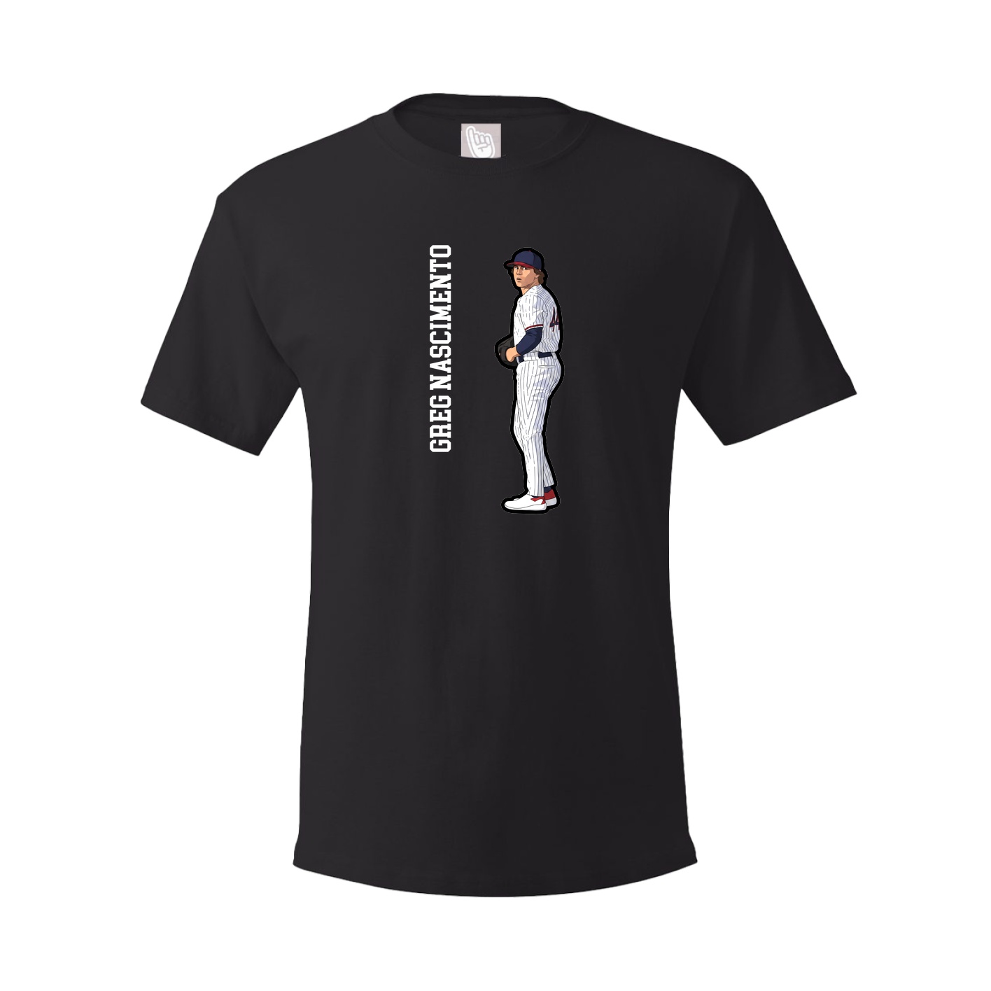 Youth Tee — Name Vertical in Black