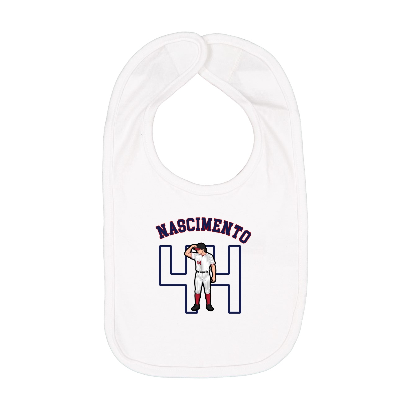 Infant Bib — Shirsey Arch in White