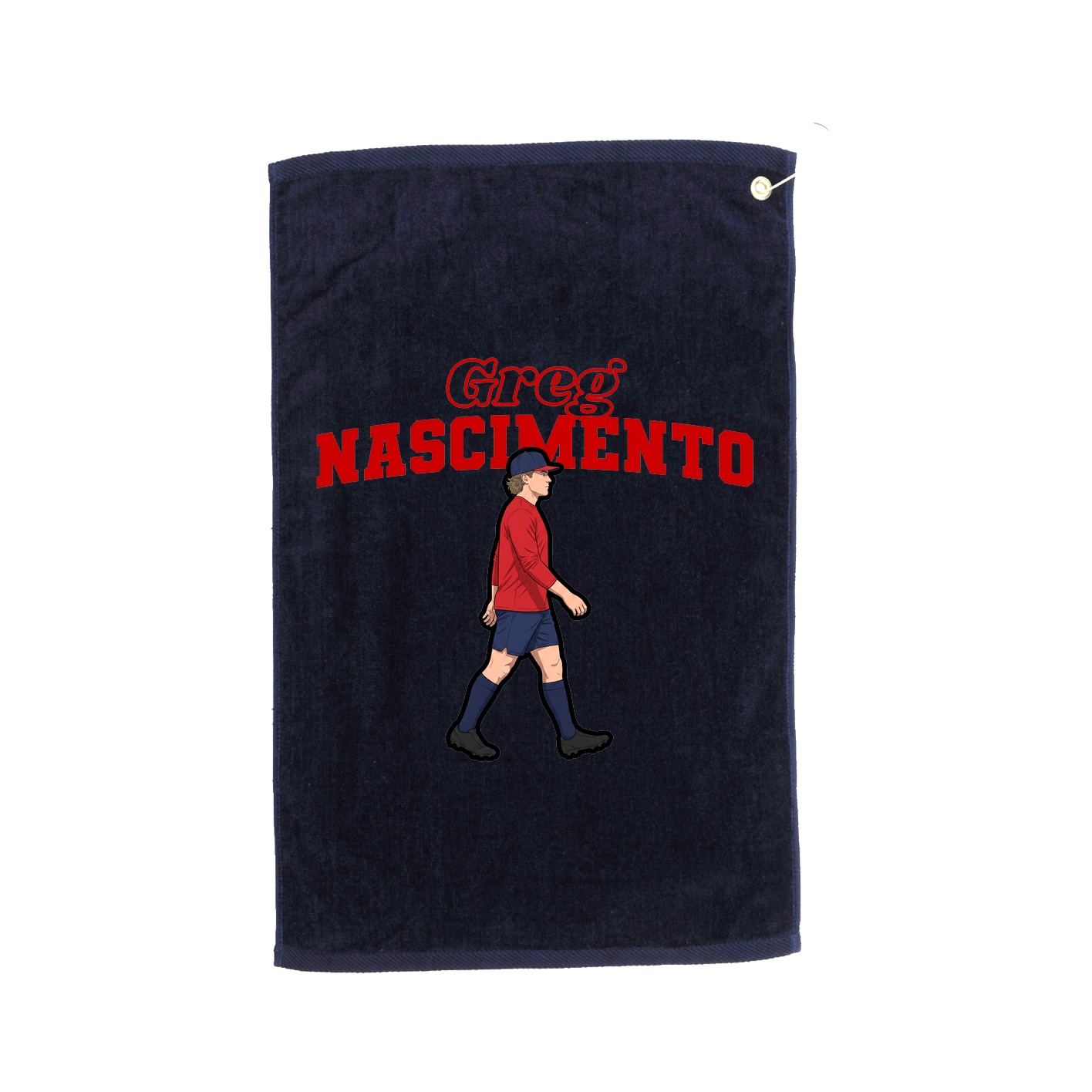 Golf Towel — Name Arch in Navy