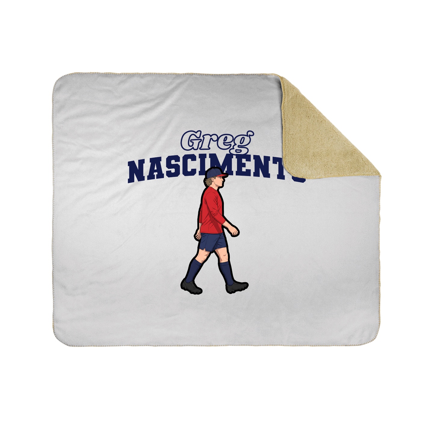 Throw Blanket — Name Arch in White