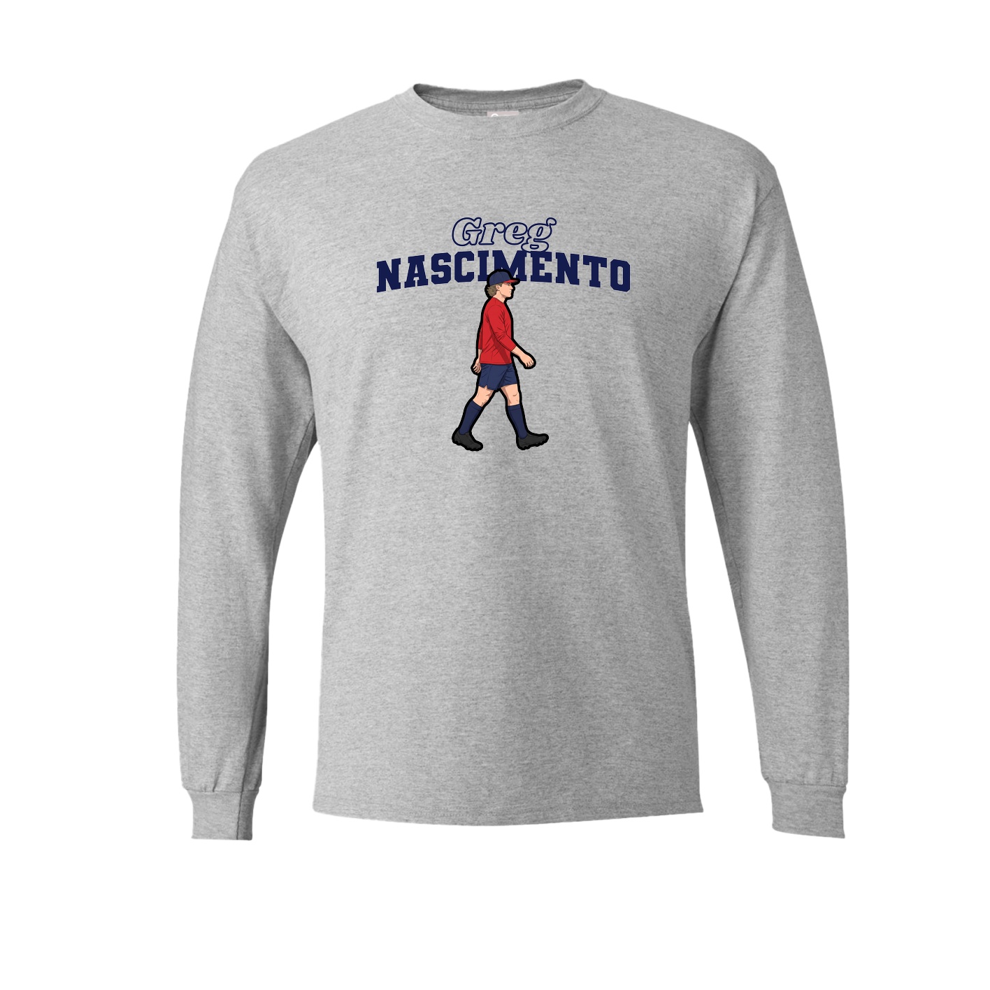 Long Sleeve Tee — Name Arch in Grey