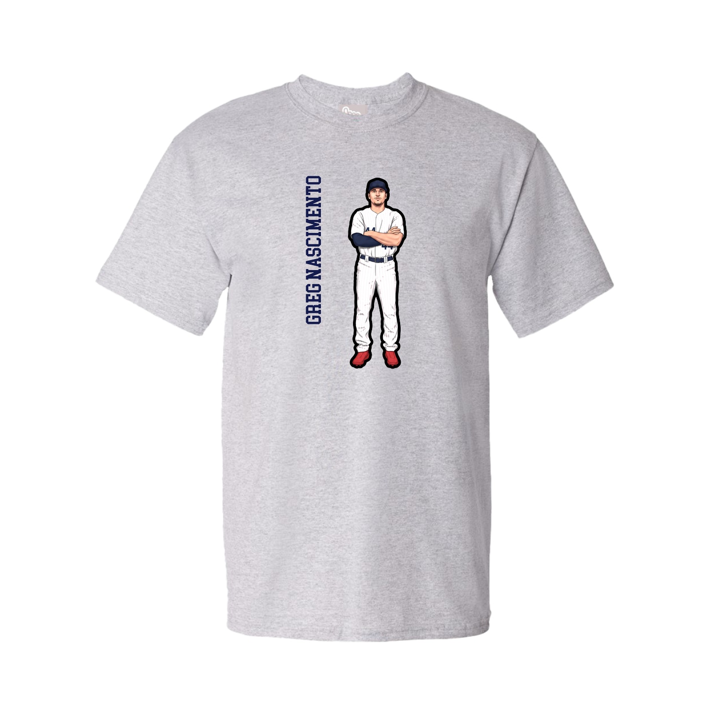 Youth Tee — Name Vertical in Grey