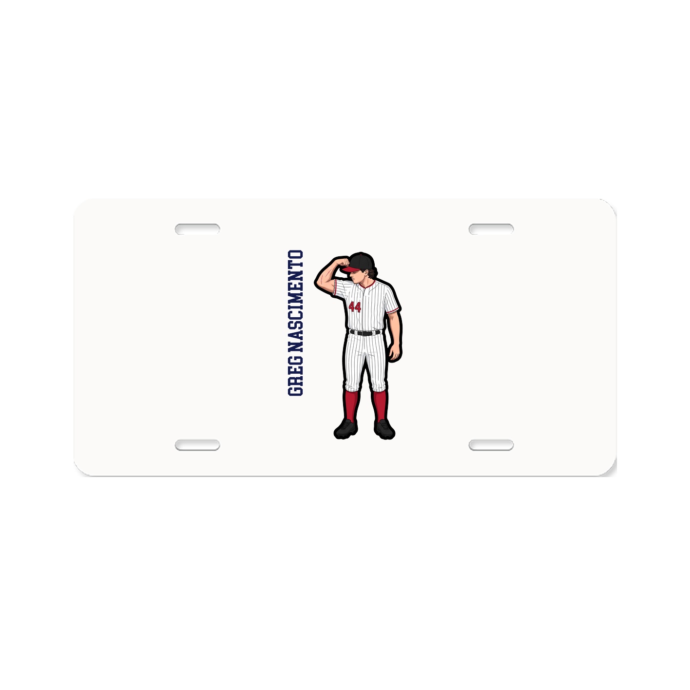 License Plate — Name Vertical in Classic