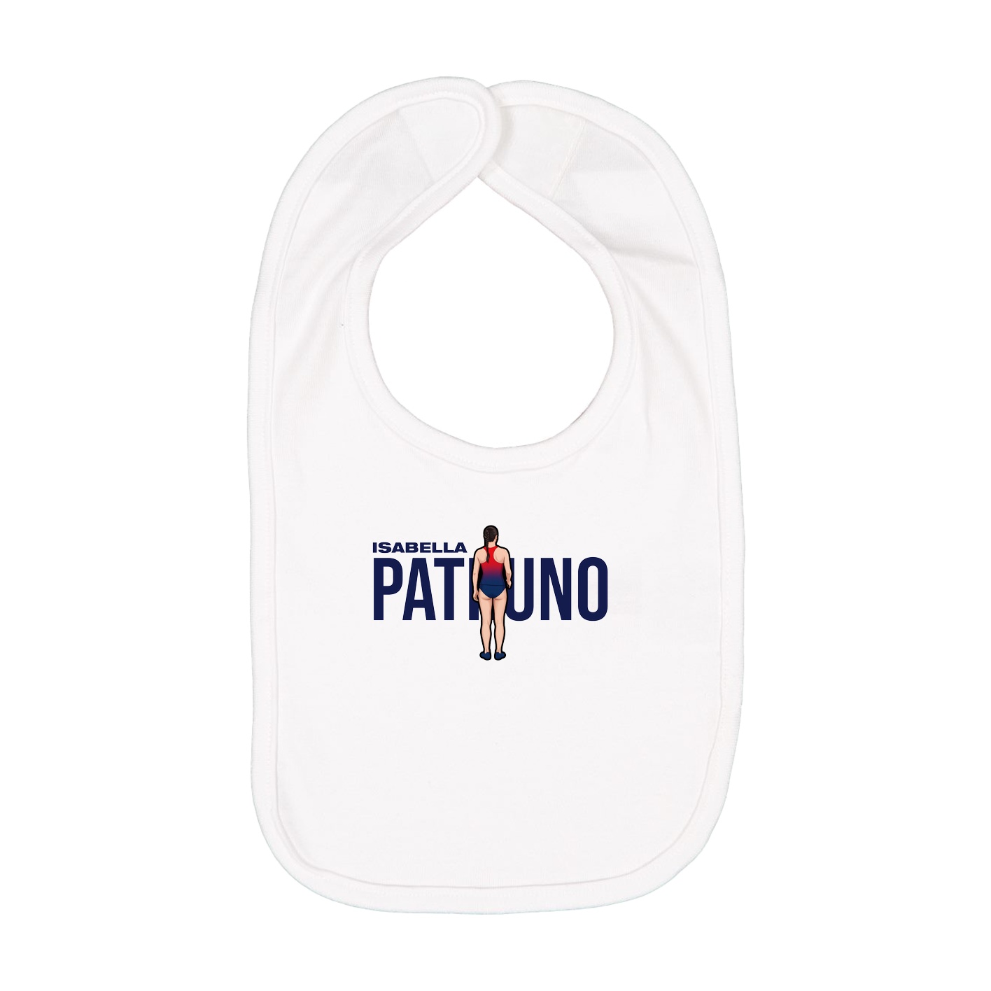 Infant Bib — Player Name in White