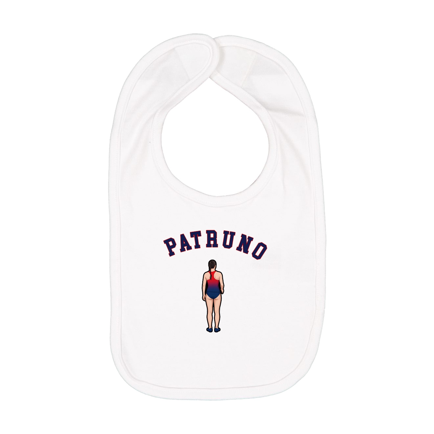 Infant Bib — Shirsey Arch in White