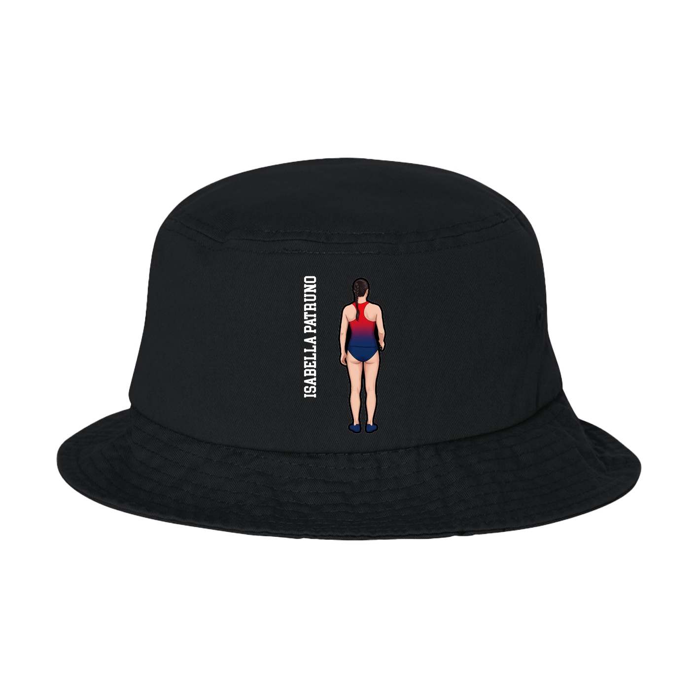 Bucket Cap — Name Vertical in Black