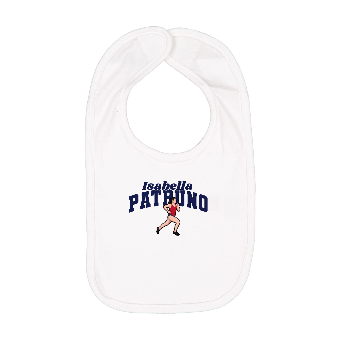Infant Bib — Signature Arch in White