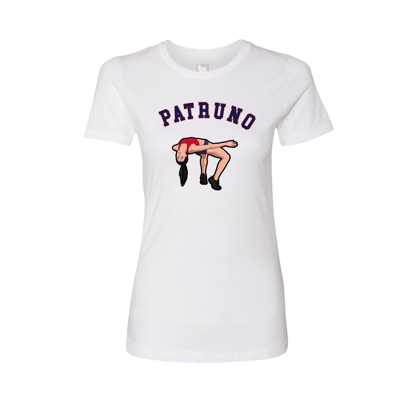 Fitted Women's Tee — Shirsey Arch in White