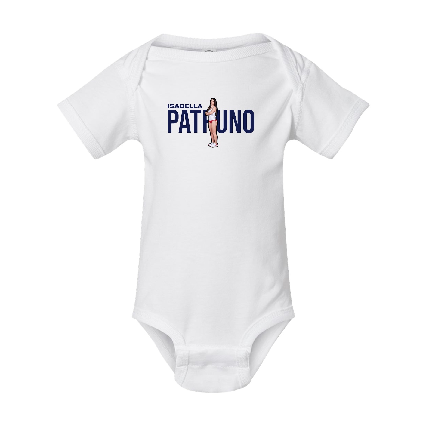 Baby Onesie — Player Name in White