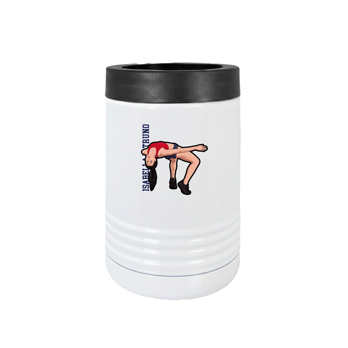 Beverage Holder — Name Vertical in White
