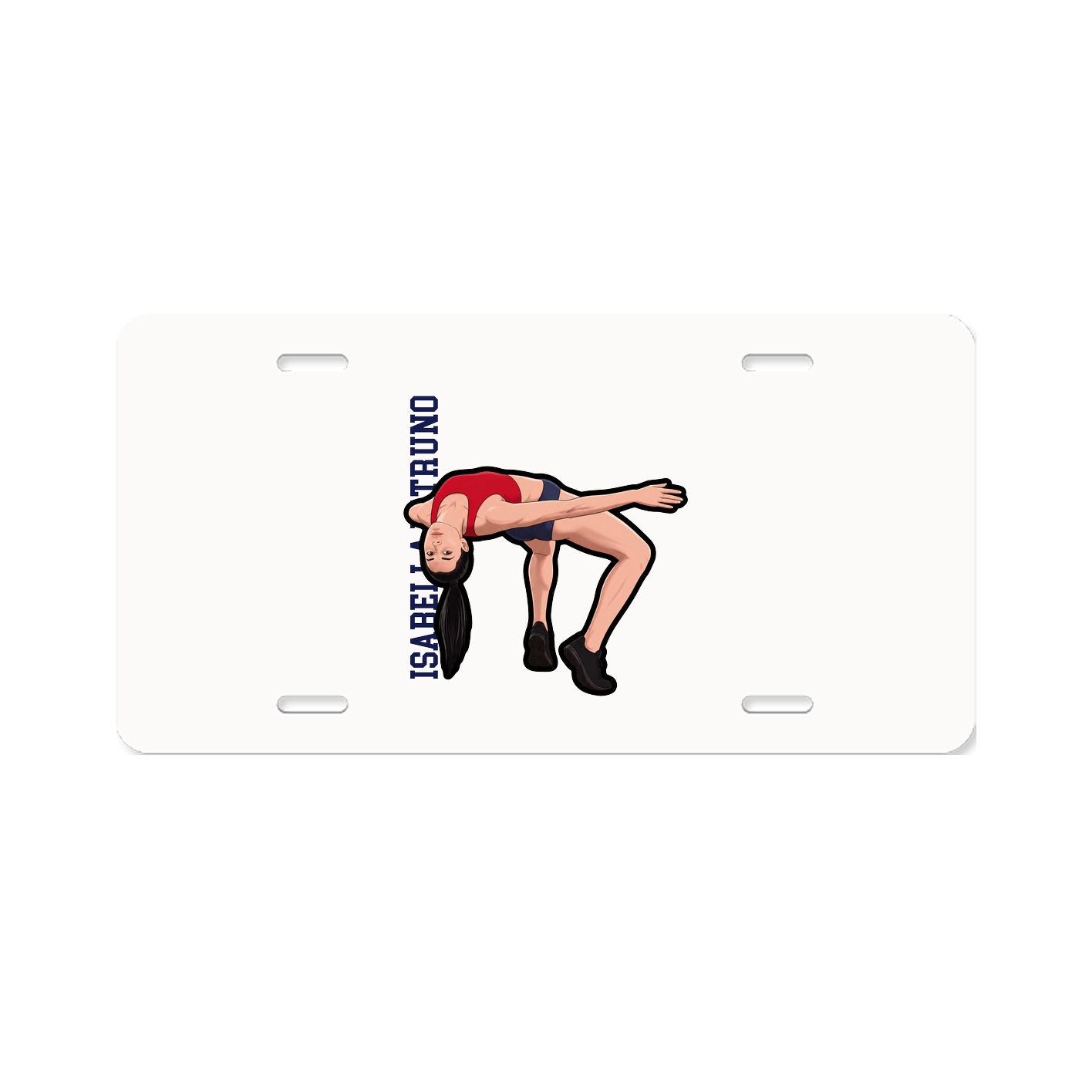 License Plate — Name Vertical in Classic