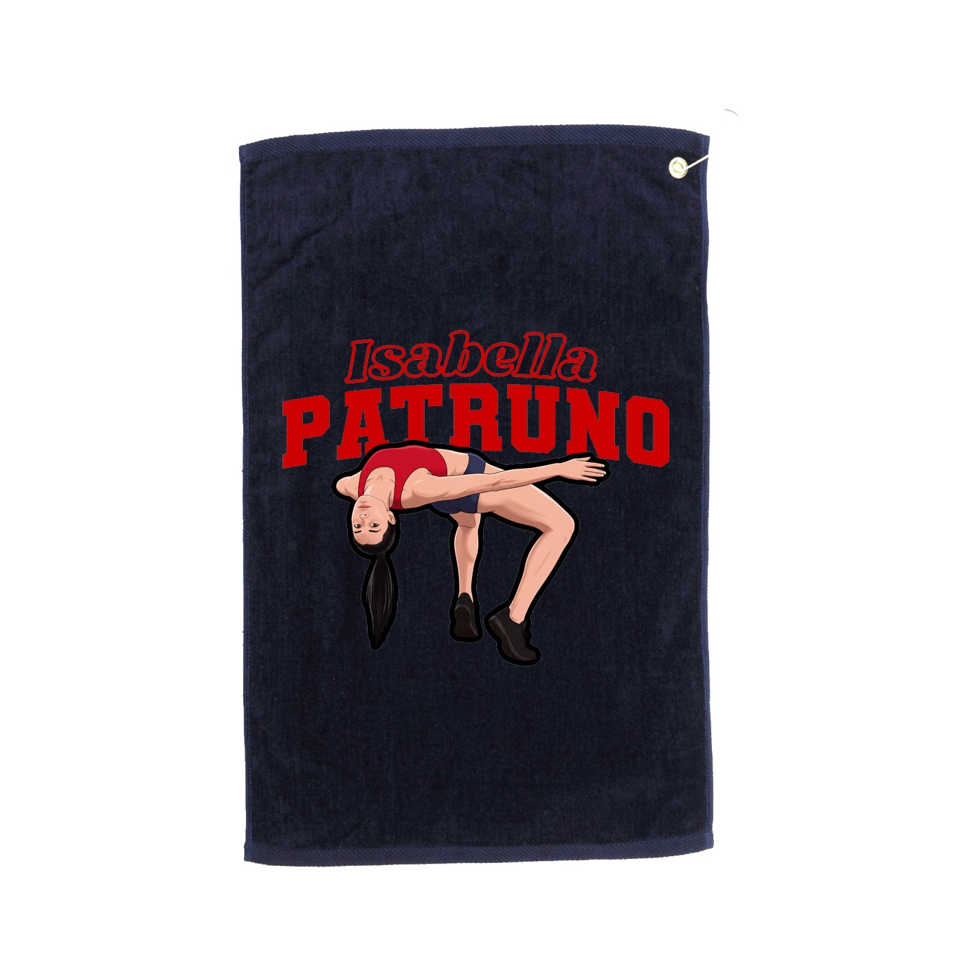 Golf Towel — Name Arch in Navy