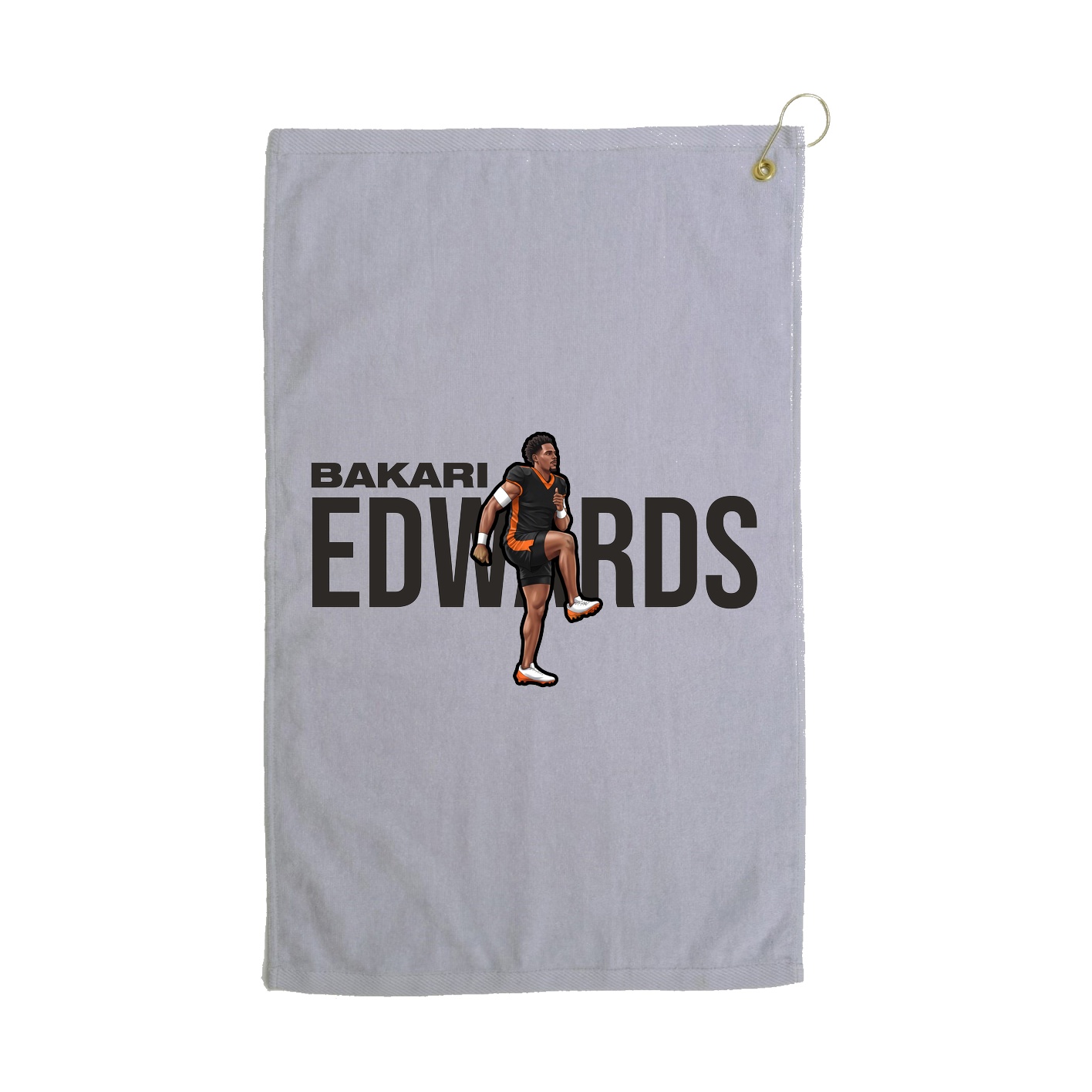 Golf Towel — Player Name in Grey