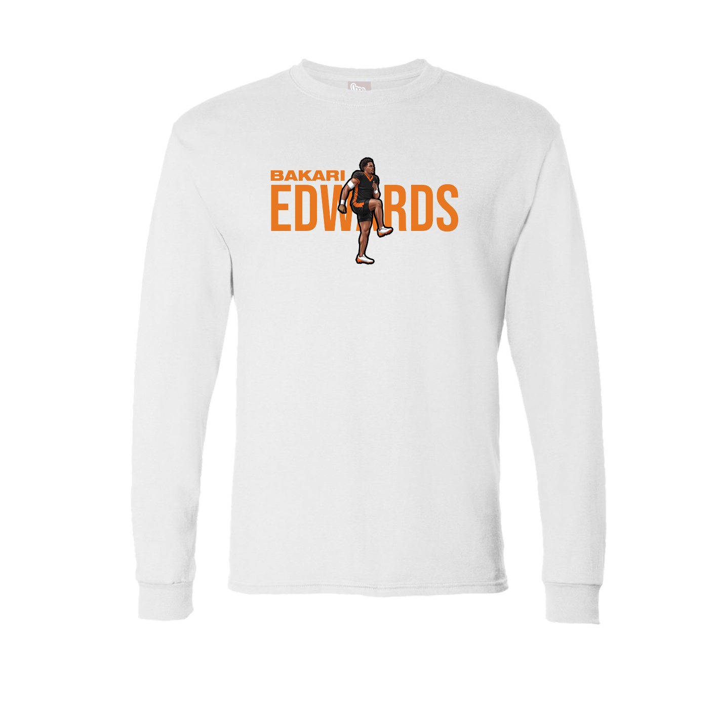 Long Sleeve Tee — Player Name in White