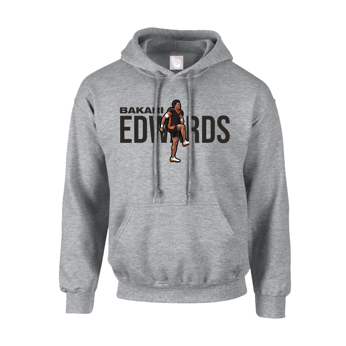 Hoodie — Player Name in Grey