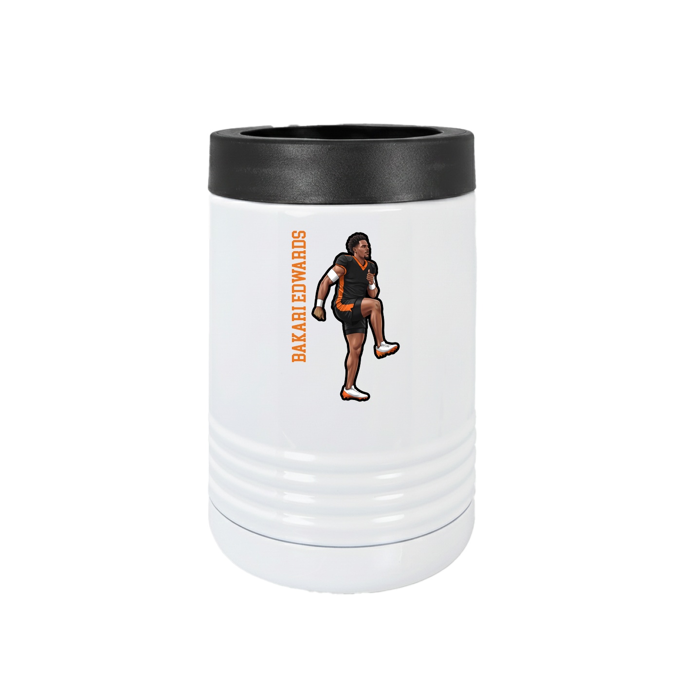 Beverage Holder — Name Vertical in White