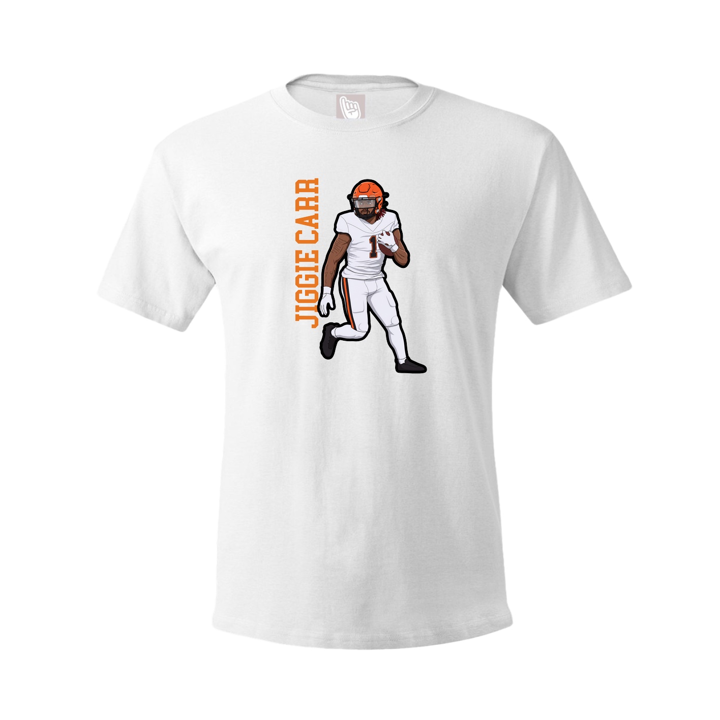 Youth Tee — Name Vertical in White