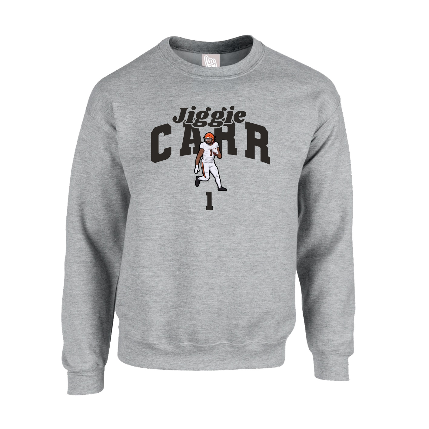 Fleece Crew — Signature Arch in Grey