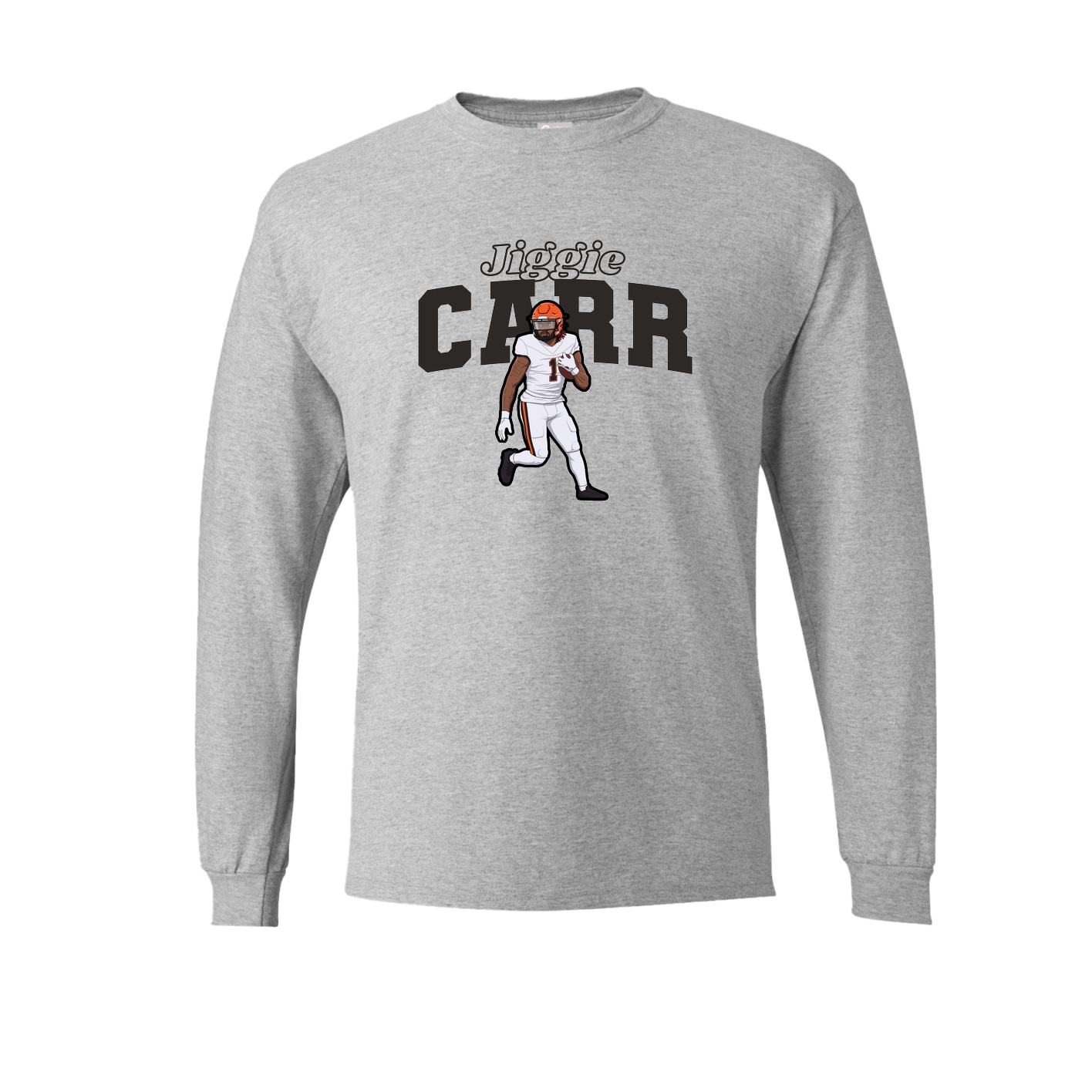 Long Sleeve Tee — Name Arch in Grey