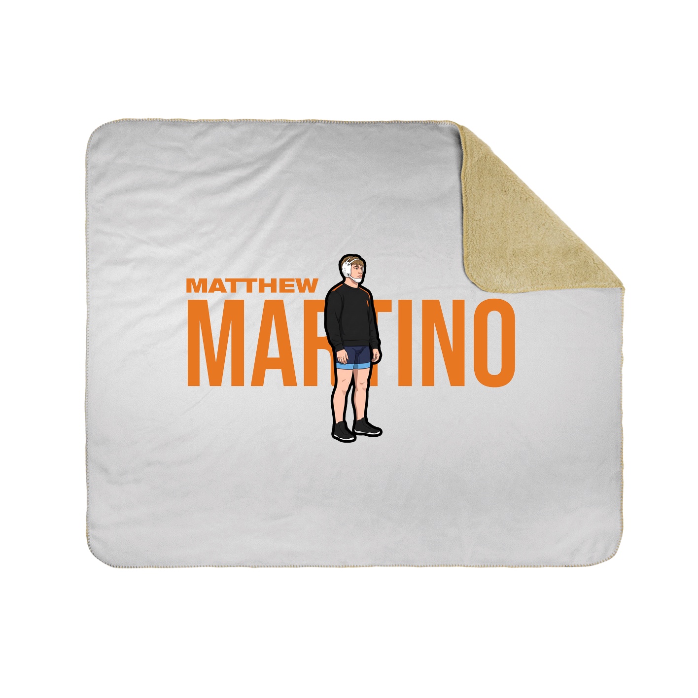 Throw Blanket — Player Name in White