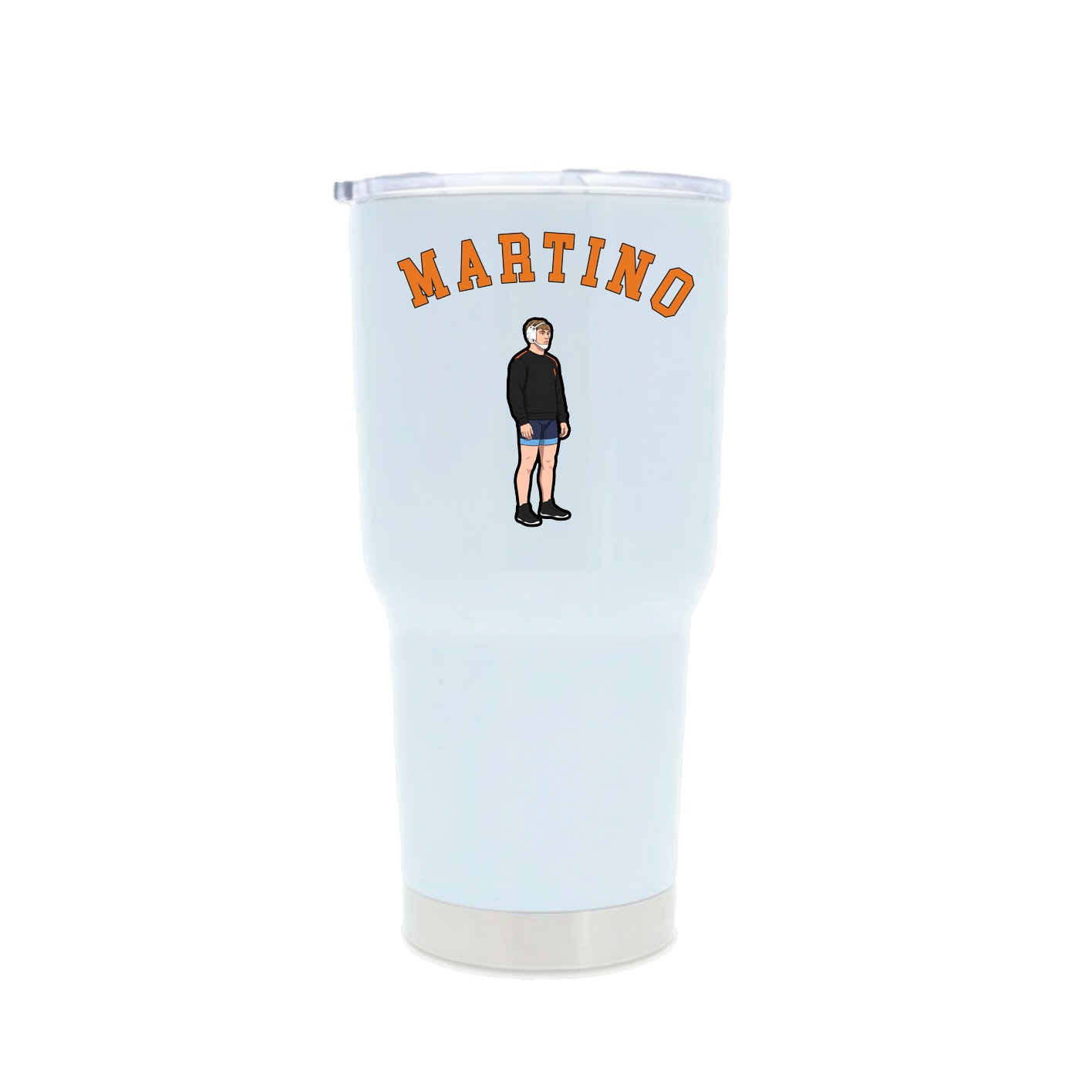 30oz Stainless Steel Tumbler — Shirsey Arch in White