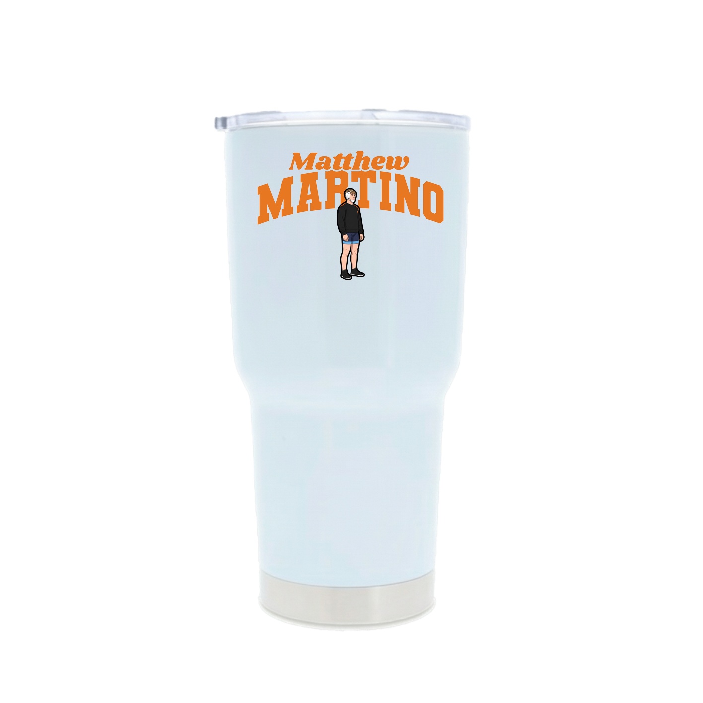 30oz Stainless Steel Tumbler — Signature Arch in White