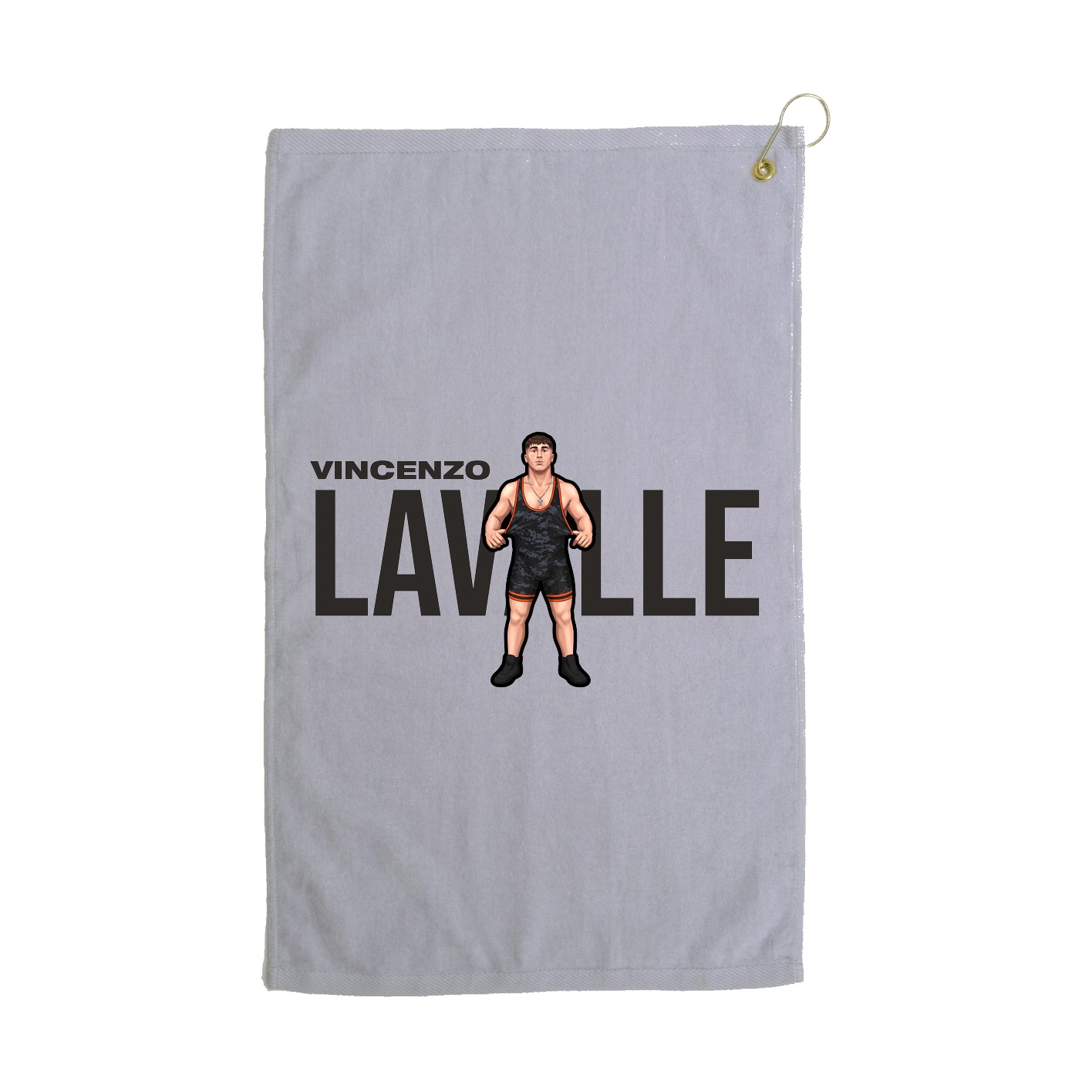 Golf Towel — Player Name in Grey