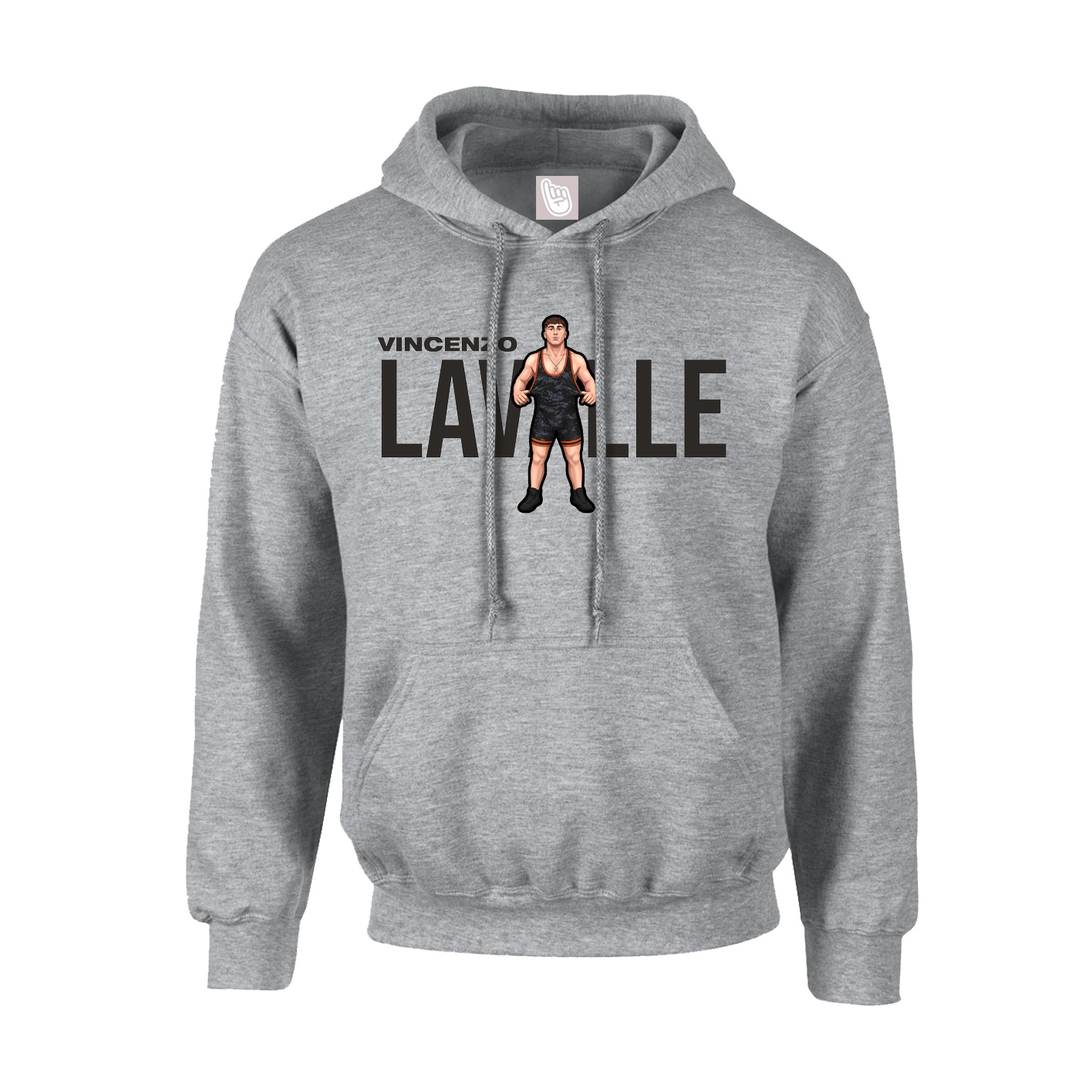Hoodie — Player Name in Grey
