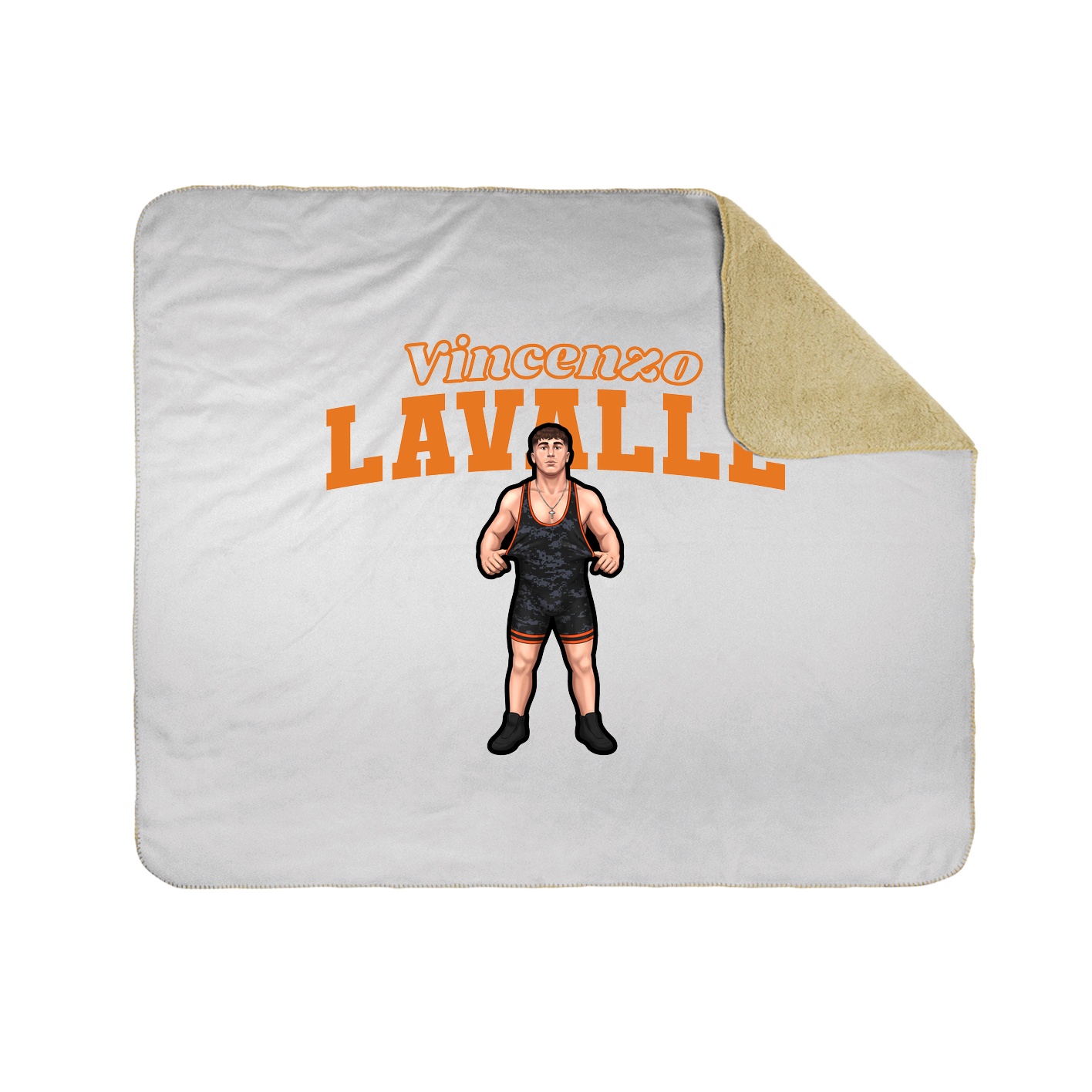 Throw Blanket — Name Arch in White