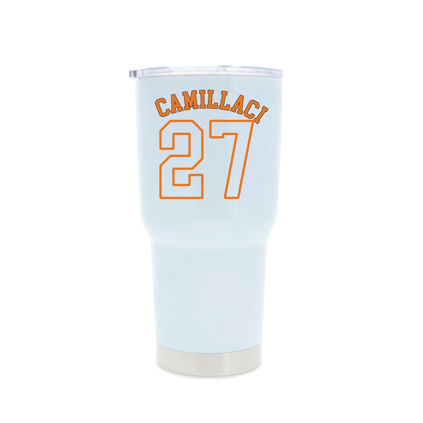 30oz Stainless Steel Tumbler — Shirsey Arch in White