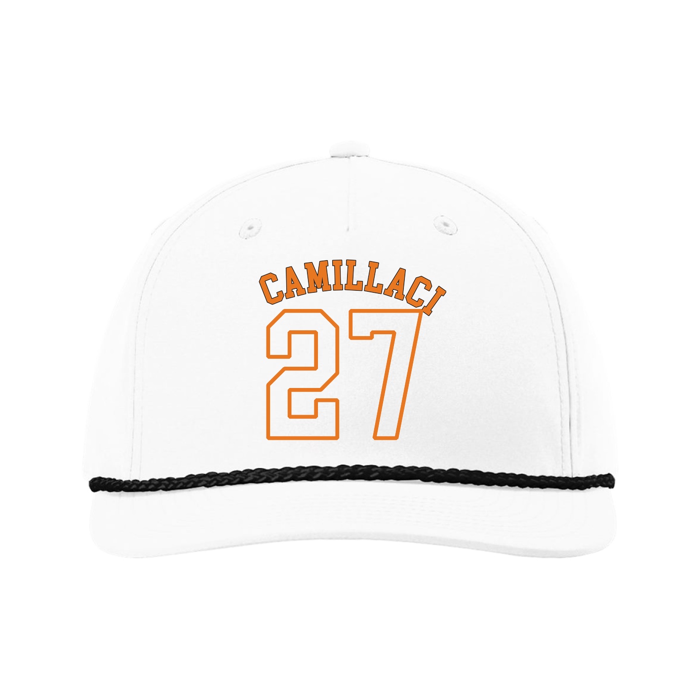 Five-Panel Classic Rope Cap — Shirsey Arch in White