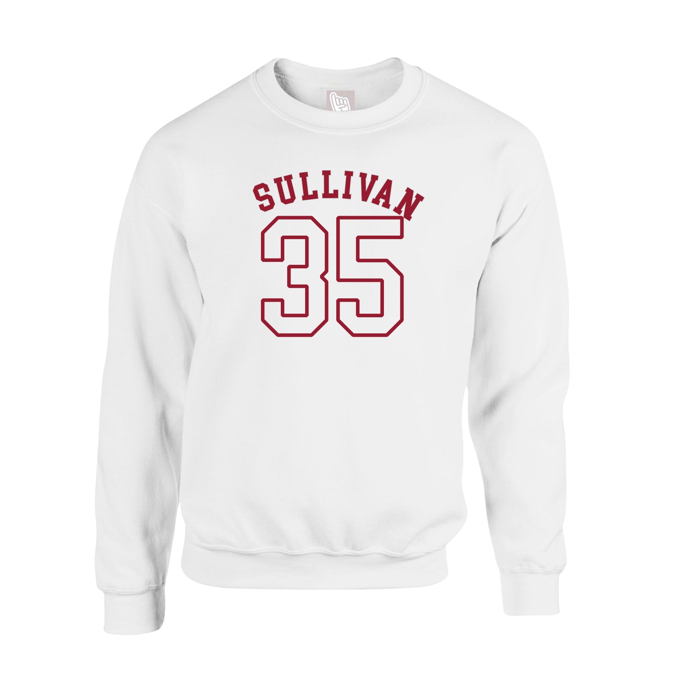 Fleece Crew — Shirsey Arch in White