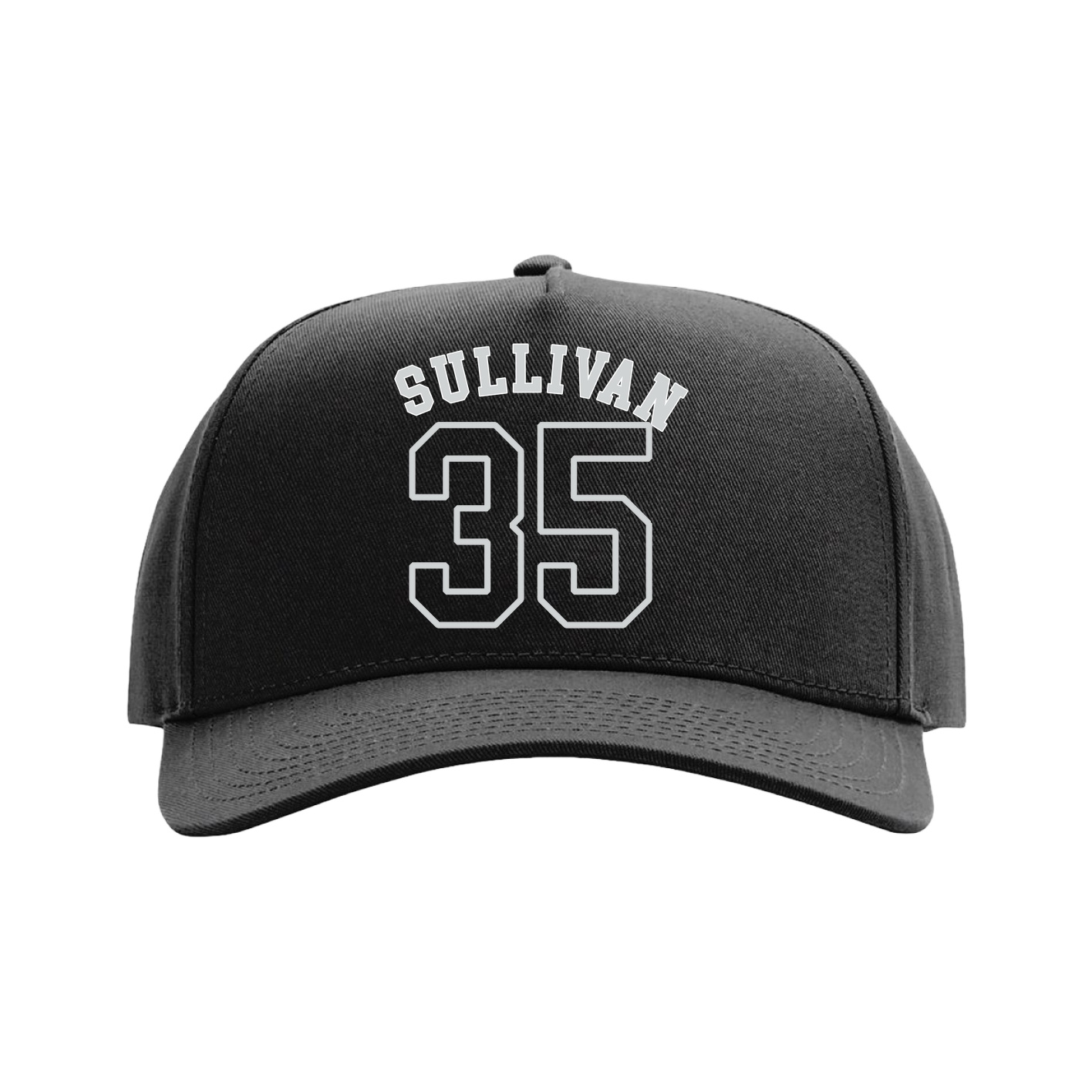 Full Fabric Five-Panel Champ Cap — Shirsey Arch in Black