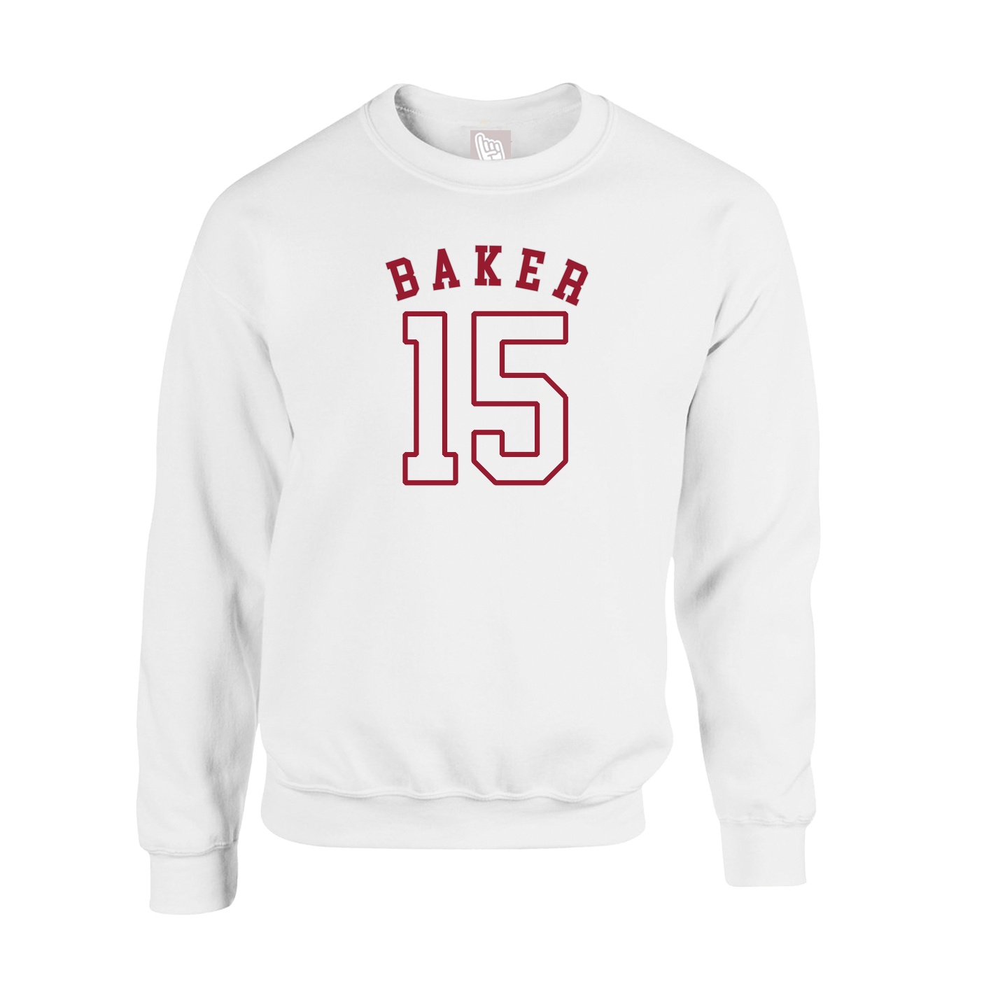 Fleece Crew — Shirsey Arch in White