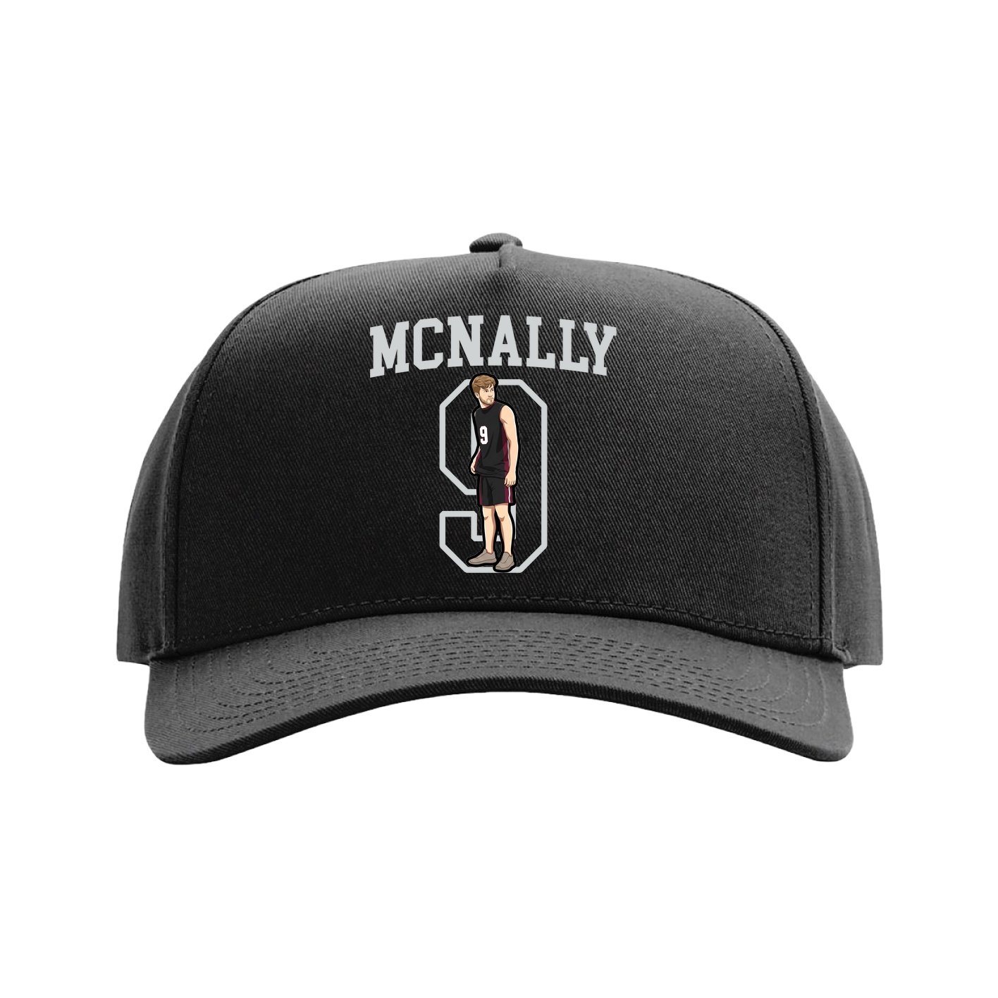 Full Fabric Five-Panel Champ Cap — Shirsey in Black