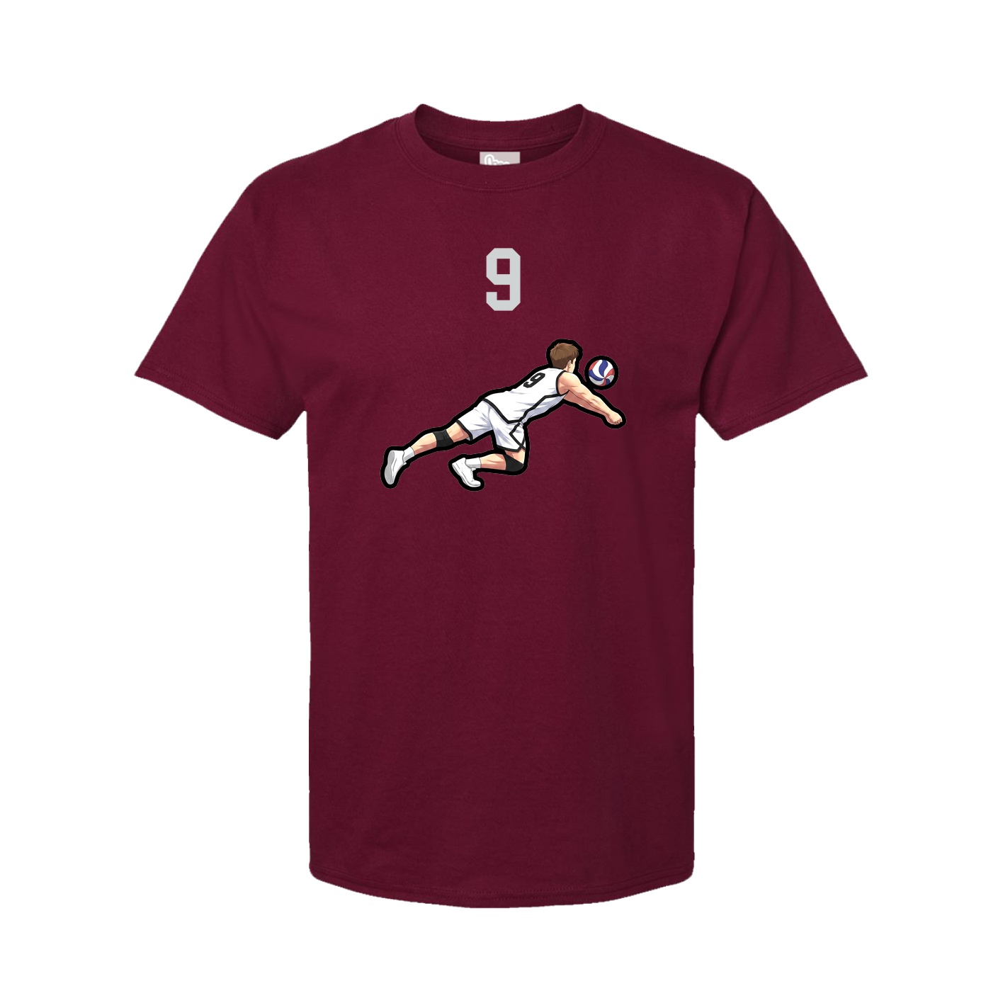 Tee — Number Top in Cardinal