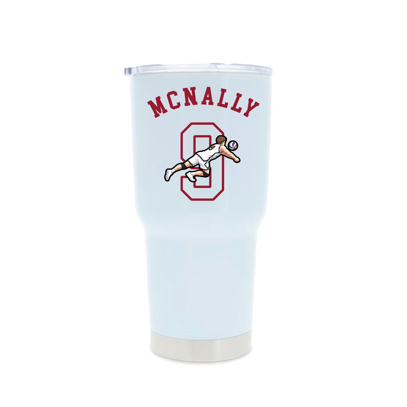 30oz Stainless Steel Tumbler — Shirsey Arch in White