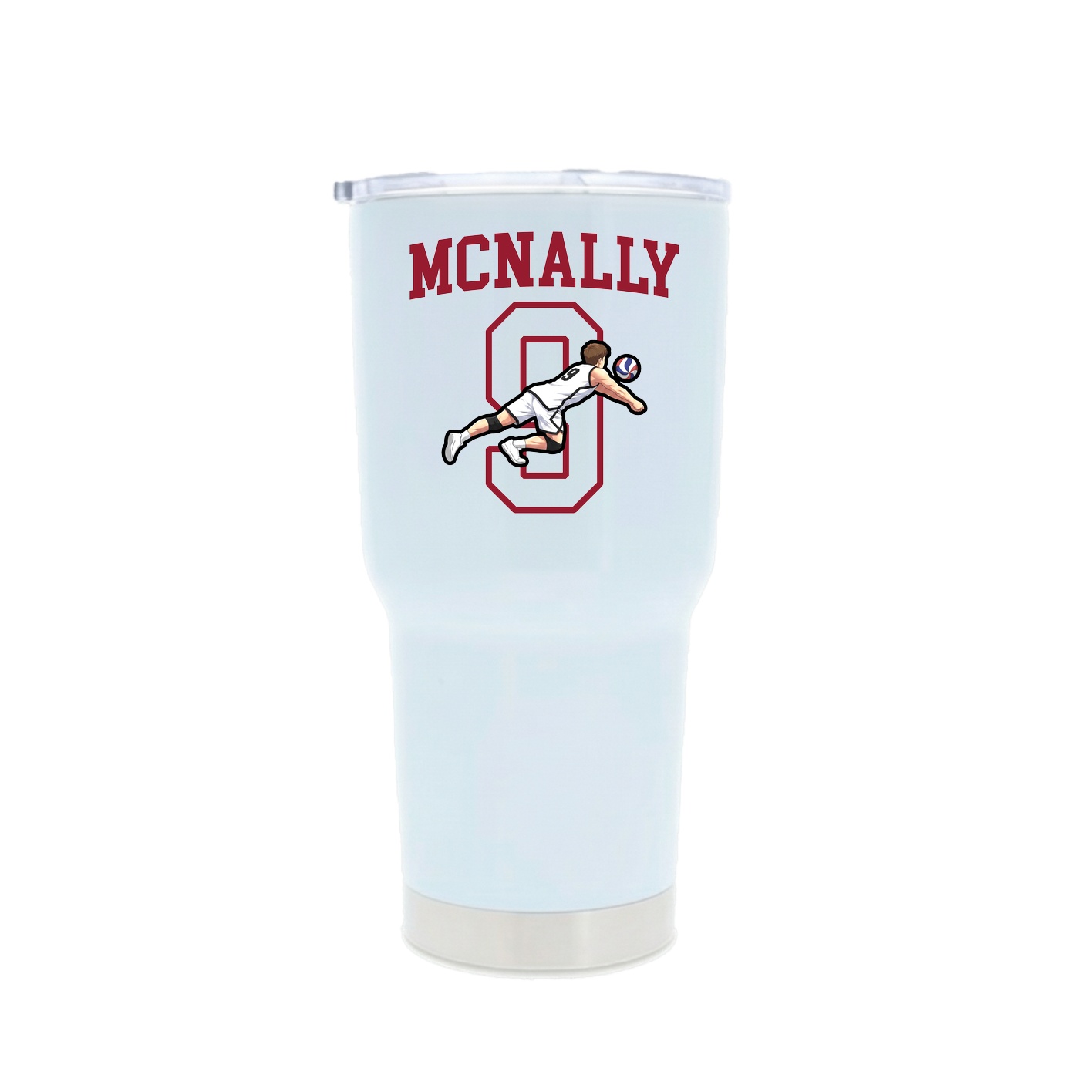 30oz Stainless Steel Tumbler — Shirsey in White
