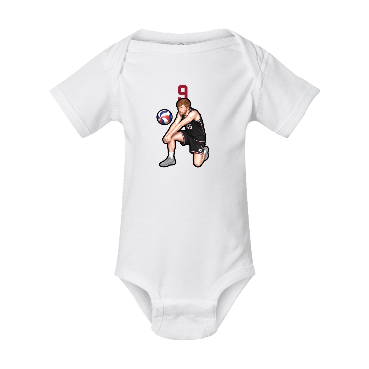 Baby Onesie — Number Top in White