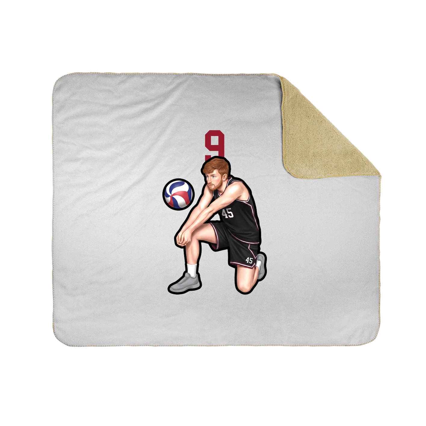 Throw Blanket — Number Top in White