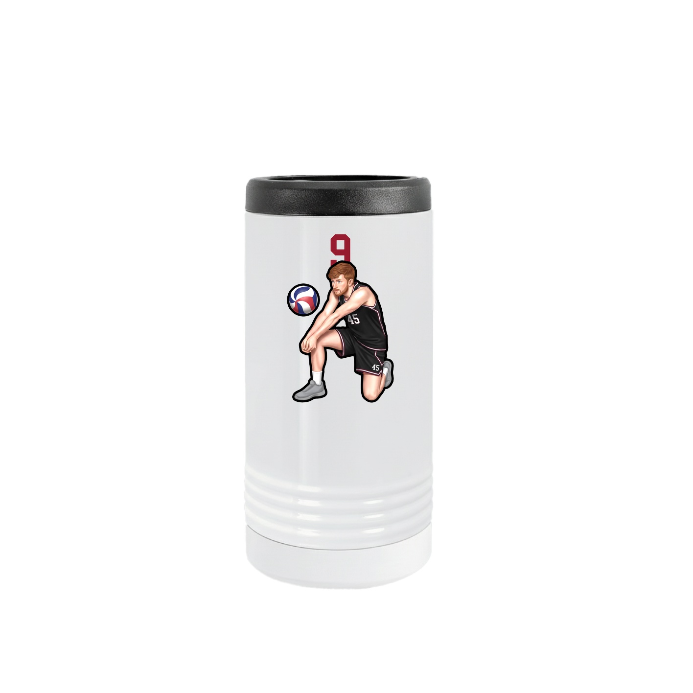 Slim Beverage Holder — Number Top in White